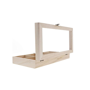 Bamboo Gift Box Custom Logo Wholesale Bamboo Gift Packaging Acrylic Lid Wooden Tea Box