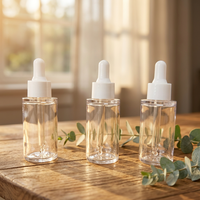 Flacon compte-gouttes PETG 30 ml transparent vide pour sérum, huile essentielle, emballage cosmétique, emballage PETG pour soins de la peau