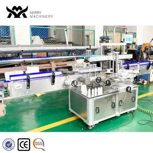 China gold supplier automatic flat bottle double side sticker labeling machine