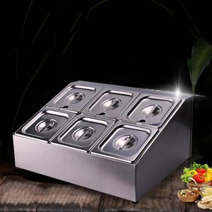 Espositore per Snack per alimenti da ristorante di alta qualità vassoio per contenitori per padelle <span class=keywords><strong>Gastronorm</strong></span> in acciaio inossidabile - Product Image 6