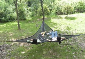 <span class=keywords><strong>Hamac</strong></span> de camping extérieur en tissu robuste <span class=keywords><strong>triangulaire</strong></span> 2 places - Product Image 2