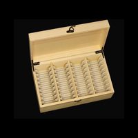 Boîte de rangement en bois à 40 compartiments avec serrure vintage pour supports de pièces de monnaie classées – Idéale pour la collection de pièces de monnaie (vente en gros)