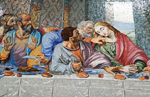 Mosaïque DS Personnalisée Découpe à la Main Religieuse Jésus Vierge Marie Eglise Carreaux Muraux Art Mural Mosaïque de Verre Belle Mosaïque Murale - Product Image 6
