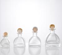 Bouteilles diffuseuses en verre élégantes en gros avec bâtonnets aromatiques pour parfums d'aromathérapie