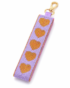 Sstringz Handmade Beaded Heart Keychain Premium Acrylic Bead <b>Key</b> <b>Ring</b> Stylish Accessory for Women Girls and Teens - Product Image 3