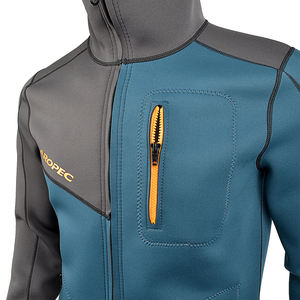 Aropec OEM ODM Custom Manufacturer Unisex Anti-UV Neoprene Silkscreen Printed Hooded Jacket 2mm for Surfing and Water Sports - Product Image 4