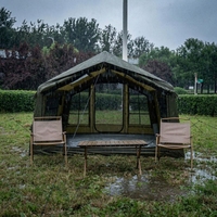 Camping 8 ㎡   Tente gonflable de glamping 420D Oxford pour 5 à 8 personnes, sommeil réparateur, épaissie, coupe-vent, imperméable, anti-moustiques, ouverture rapide