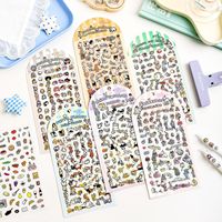2 lembar per pak stiker Seri Dunia Kecil yang Berwarna-warni Stiker planner lucu Bahan seni stiker anak-anak