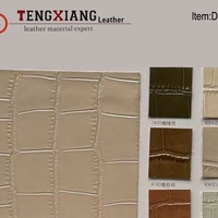 Rouleau de tissu en cuir PU imitation crocodile pour sacs à main, chaussures, voitures et canapés - Imperméable et résistant à l'abrasion
