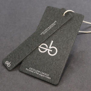 Tùy Chỉnh Sang Trọng Logo Vàng Dập May Nhãn Sẵn Sàng Để Mặc Nhựa Treo Tag Với Tùy Chỉnh Tên Thẻ Tùy Chỉnh Nhãn Logo - Product Image 2