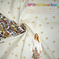 Tissu Tencel Lin 30*30+21 Teint en Fil Imprimé Mélangé 148CM 134GSM pour Garçons Filles Mode Contemporaine Élégant Tissé Léger