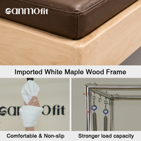 Lit de Pilates Cadillac Professionnel de Luxe en Bois d'Érable et de Chêne Multi-Matériaux avec Table Trapèze et Tour Complète pour Studio d'Élite