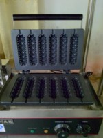 Machine à snack durable, 6 pièces, 220v, machine à gaufres, maïs, pour chiens, avec régulateur de température