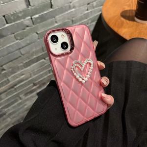 Nuovi disegni in pelle <span class=keywords><strong>cuore</strong></span> di diamante Design custodia del telefono cellulare per <span class=keywords><strong>Iphone</strong></span> 15 141 312 11 per le ragazze - Product Image 5