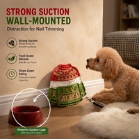 Tapis de léchage pour animaux de compagnie en silicone de qualité alimentaire à thème de Noël, antidérapant, pour une alimentation régulière, compatible lave-vaisselle, pour chats, chiens et plus encore