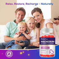 Gummies Bioflex au glycinate de magnésium avec potassium, vitamine D, B6, CoQ10, L-théanine et Ashwagandha pour un apaisement de l'humeur et un soutien du sommeil