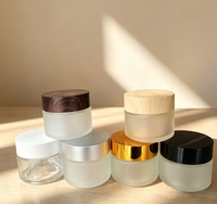 Pots cosmétiques vides en verre ambré avec couvercles à vis noirs 5ml 10ml 15ml 30ml 50ml 60ml 100ml 120ml pour crèmes visage et yeux