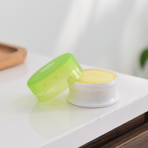 Round Soap Dish With Lid 7.5X7.5X3.5Cm Portable Travel Soap Box For Sinks PP Material - Product Image 2