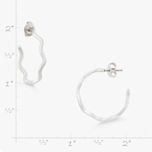 Boucles d'oreilles créoles torsadées en argent sterling 925 avec boucles d'oreilles créoles épaisses et torsadées minimalistes en argent sterling 925, bijoux pour femmes - Product Image 5