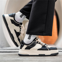 Chaussures Homme M088 – Nouveauté 2025 – Baskets Décontractées Polyvalentes pour Homme – Étudiant – Semelle Épaisse Antidérapante – Noir et Blanc – Chaussures de Sport pour Homme