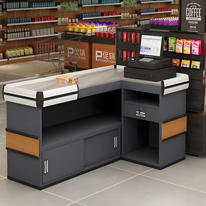 Comptoir de réception de salon de beauté Table de caisse et de caisse pour utilisation <span class=keywords><strong>en</strong></span> <span class=keywords><strong>magasin</strong></span> Design élégant et élégant - Product Image 2