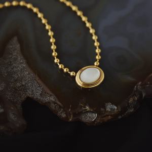 Collares de Plata y Oro PVD Antideslustre de Moda, Joyería Fina de Acero Inoxidable 316L, Collar de Concha Natural para Mujer - Product Image 3