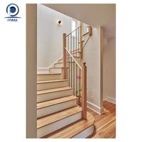 Escalier droit moderne d'intérieur en gros avec poutre en acier au carbone pour appartement