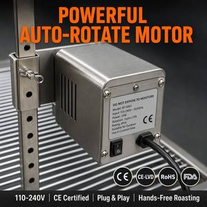 Asador Giratorio Automático de Acero Inoxidable para Animales Enteros, 88-116cm, para Barbacoa de Carbón, con Motor CE, OEM ODM, 3 Opciones de Tamaño, Venta al por Mayor - Product Image 5
