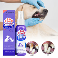 Spray Bucal para Mascotas YEGBONG, Perros y Gatos, Refresca el Aliento, Elimina las Manchas Dentales, Reduce la Placa y el Sarro, 30 ml, Cuidado Bucal sin Cepillado, Aroma Fresco