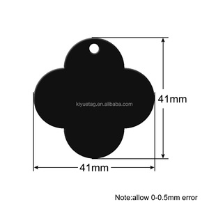 Cá Nhân Bốn Lá Cỏ Ba Lá Pet ID Tag Tùy Chỉnh Con Chó Mèo Thẻ Nhỏ Lớn Vật Nuôi Bằng Đồng Sắt Khắc Tên Anime Theo Chủ Đề Vật Nuôi Quà Tặng - Product Image 2