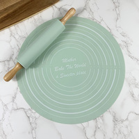 Tapis de cuisson en silicone résistant à la chaleur avec bord, compatible four, multifonctionnel, compatible lave-vaisselle, sûr pour les aliments, pour étaler et pétrir la pâte