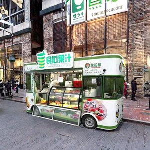 Rimorchio Mobile per Dolci, Pasticceria, Caffè e Alimenti, Carrello per Frutta e Verdura, Piccolo Food Truck con Cucina Completa - Product Image 3