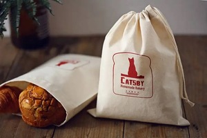 Sac à cordon en coton naturel pour parfums et cosmétiques, logo personnalisé imprimé, pochette cadeau en mousseline biologique - Product Image 6