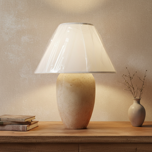 Lámpara de <span class=keywords><strong>Mesa</strong></span> LED de Estilo Wabi-Sabi, con Base de Piedra Decorativa Antigua, para Lectura, Buró o Escritorio - Product Image 1