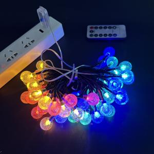 Festival noche burbuja estrella fiesta Año Nuevo lámpara cristal iluminación <span class=keywords><strong>exterior</strong></span> 20 LED árbol Luz Decoración patio Color bola cadena Luz - Product Image 6