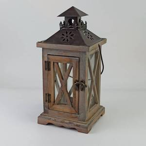 Farol <span class=keywords><strong>de</strong></span> <span class=keywords><strong>Madera</strong></span> Vintage <span class=keywords><strong>para</strong></span> Velas, Portavelas Colgante <span class=keywords><strong>de</strong></span> Cristal, <span class=keywords><strong>Decoración</strong></span> - Product Image 4
