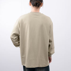 Men's T-shirt long sleeved men's style customizable <b>neutral</b> high-quality T-shirt men's long sleeved cotton T-shirt - Product Image 6