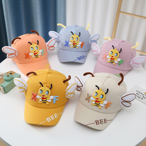หมวกกันแดดลายการ์ตูน<span class=keywords><strong>ผึ้ง</strong></span>น้อยน่ารัก หมวกเบสบอลกันแดดและกันยูวีสำหรับเด็กผู้ชายสุดเทรนดี้ - Product Image 1
