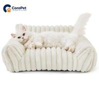 Canapé-lit pour animaux de compagnie Corepet, lavable en machine, pour chiens et chats, en peluche, rembourrage en coton PP, garde au chaud toute l'année.