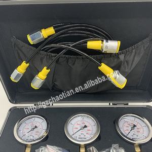 유압 압력 게이지 870 1400 3500 6000 8700 PSI 글리세린 50mm 63mm 100mm 바 휴대용 게이지 굴삭기 유압 부품 - Product Image 4