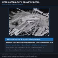 Monofilament en polypropylène PP-Mono, microfibre anti-fissuration, résistant aux acides, aux alcalis et aux sels, pour le plâtrage des murs et le cimentage des sols
