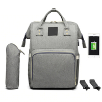 Sac à Dos à Langer Personnalisé Portable Grande Capacité USB, Sac de Maternité Imperméable, Sac de Voyage pour Poussette