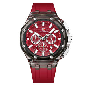 Venta caliente MINI FOCUS 0616G reloj de moda octogonal transparente Shell correa de silicona multifuncional reloj de cuarzo para hombres 2025 - Product Image 5