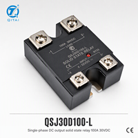 Relais statique à semi-conducteurs QSJ30D100-L DC 100A 0-30VDC, sortie MOSFET, monophasé, SSR opto-isolé, montage sur panneau pour chauffage DC