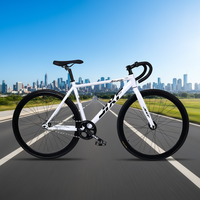 Vélo fixie classique 700C pas cher en stock usine avec moyeu Flip-flop, vélo de piste à vitesse unique en alliage pour la conduite urbaine