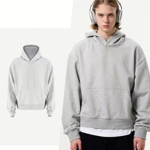 H5456 Style streetwear, vente en gros, personnalisable, mélange de coton 360 g/m², sweats à capuche boxy sans cordon, sweats à capuche oversize pour hommes - Product Image 1