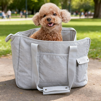 Sac de transport léger pour petits chiens de moins de 15 lbs, sac de transport matelassé et rembourré pour chiots avec clip de sécurité pour laisse