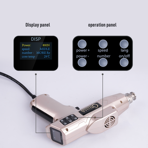 Grosir 1200 N baja tahan karat emas sampanye bersertifikasi CE pistol <span class=keywords><strong>Chiropractic</strong></span> alat pemijat elektrik dapat disesuaikan - Product Image 1