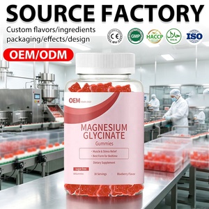 Gummies de glycinate de magnésium en gros pour OEM, avec vitamine D, L-théanine relaxante pour adultes, et vitamine B6 pour le système immunitaire - Product Image 1