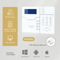 433MHz 868MHz Voix française ou anglaise 100dB Alarme Sound Focus TCP IP GSM 4G Système d'alarme ST-VGT avec port de câble Ethernet RJ45